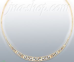 14K Gold Fancy Designs Necklace 17"