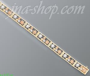 14K Gold Fancy Designs Bracelet 7.5"