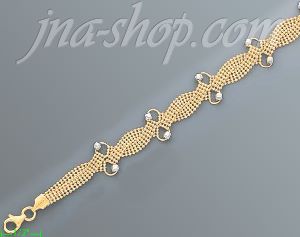 14K Gold Fancy Designs Bracelet 7.25"