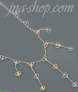 14K Gold Fancy Designs Necklace 17"