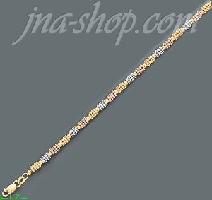 14K Gold Fancy Designs Necklace 7"