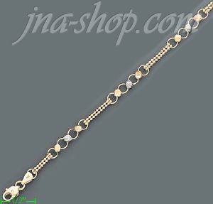 14K Gold Fancy Designs Necklace 7"