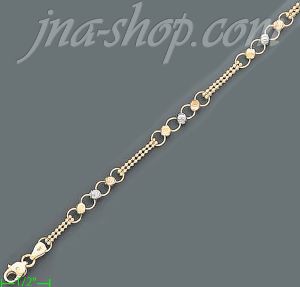 14K Gold Fancy Designs Necklace 7"