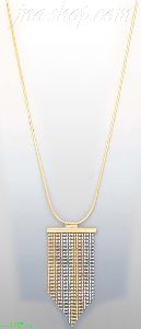 14K Gold Dangling Designs Necklace 17"