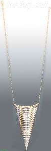 14K Gold Dangling Designs Necklace 17"