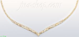 14K Gold Villas & Bolas Necklace 17"