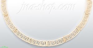 14K Gold Greek Designs Necklace 17"