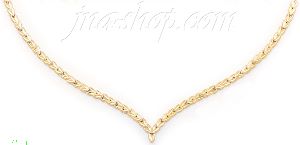 14K Gold Dia-cut Designs Necklace 17"