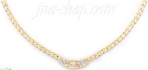 14K Gold Dia-cut Designs Necklace 17"