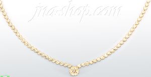 14K Gold Dia-cut Designs Necklace 17"