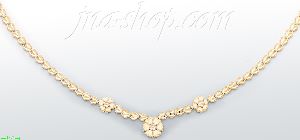 14K Gold Dia-cut Designs Necklace 17"