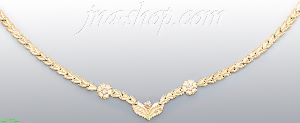 14K Gold Dia-cut Designs Necklace 17"