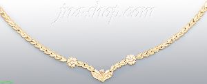 14K Gold Dia-cut Designs Necklace 17"