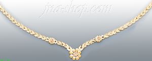 14K Gold Dia-cut Designs Necklace 17"