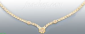 14K Gold Dia-cut Designs Necklace 17"