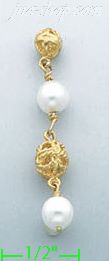 14K Gold Fancy Pearl Set Earrings