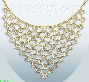 14K Gold Fancy Light Ball Necklace 17"