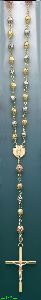 14K Gold Rosary Necklace 26"