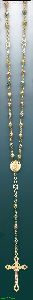 14K Gold Rosary Necklace 26"