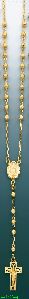 14K Gold Rosary Necklace 26"