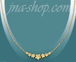 14K Gold Fancy Designs Necklace 17"