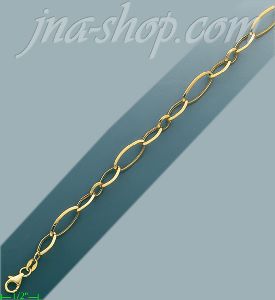 14K Gold Fancy Light Hollow Necklace 17"