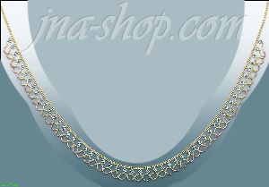 14K Gold Fancy Light Ball Necklace 17"