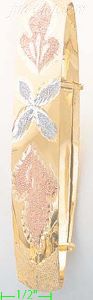 14K Gold 3Color Adjustable Bangle