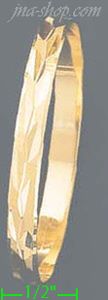 14K Gold Solid & 7Days Bangle