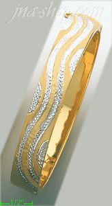 14K Gold Fancy Hollow & Flexible Bangle