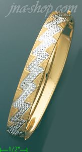 14K Gold Fancy Hollow & Flexible Bangle