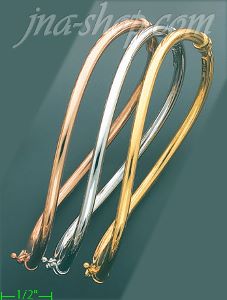 14K Gold Italian 3Color Bangle