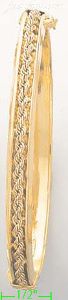 14K Gold Hollow & Flexible Bangle