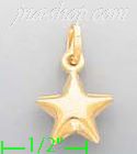 14K Gold Star Italian Charm Pendant