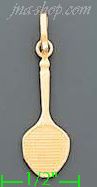 14K Gold Spoon Italian Charm Pendant