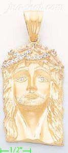 14K Gold Jesus Christ Charm Pendant