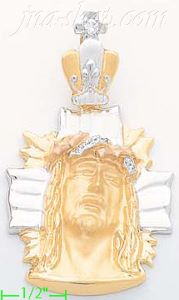 14K Gold Jesus Christ Charm Pendant