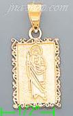 14K Gold Saint Joseph Religious Charm Pendant