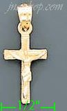 14K Gold Cross Dia-Cut Charm Pendant