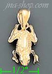 14K Gold Frog Dia-Cut Charm Pendant