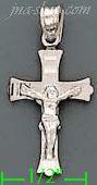 14K Gold Cross Crucifix Stamp Charm Pendant