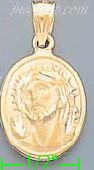 14K Gold Jesus Christ Hollow Charm Pendant