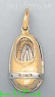 14K Gold Baby Shoe Assorted Charm Pendant