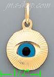 14K Gold Evil Eye Assorted Charm Pendant