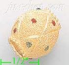 14K Gold Chickenpox Round Slider Assorted Charm Pendant
