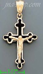 14K Gold Crucifix Cross Charm Pendant