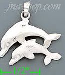 14K Gold Dolphin Charm Pendant