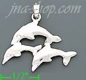 14K Gold Dolphin Charm Pendant