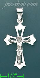 14K Gold Crucifix Fancy Cross Charm Pendant