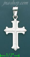 14K Gold Fancy Cross Charm Pendant